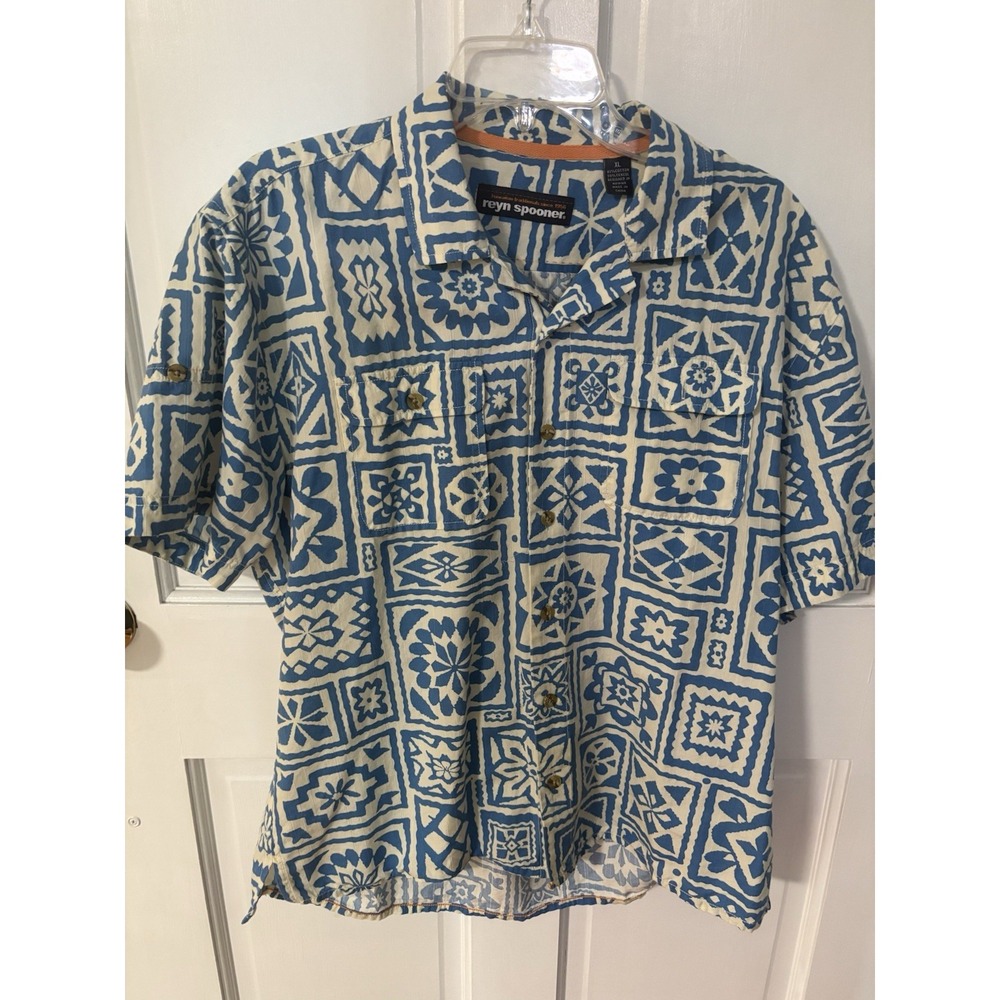 reyn spooner hawaiian shirt xl Cotton And Tencel